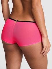 Victoria's Secret Pink Fall for Me Pink Short Logo Mesh Knickers - Image 2 of 2
