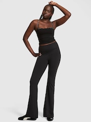 Victoria's Secret Pink Black Relay Flare Leggings - Image 1 of 2