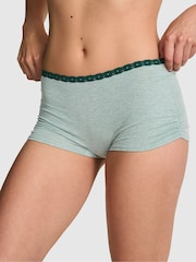 Victoria's Secret Pink Soft Sage Green Boyshort Cotton Knickers - Image 1 of 2