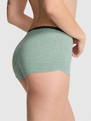 Victoria's Secret Pink Soft Sage Green Boyshort Cotton Knickers - Image 2 of 2