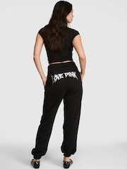 Victoria's Secret PINK Black Halloween Cuffed Fleece Joggers - Image 1 of 2