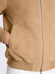 MOSS Natural Suede Bomber Jacket - Image 3 of 4
