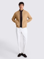 MOSS Natural Suede Bomber Jacket - Image 4 of 4