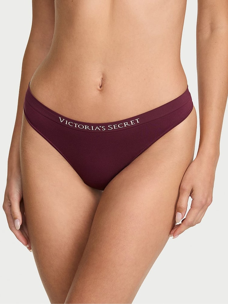 Victoria's Secret Rich Maroon Red Thong Knickers - Image 1 of 2