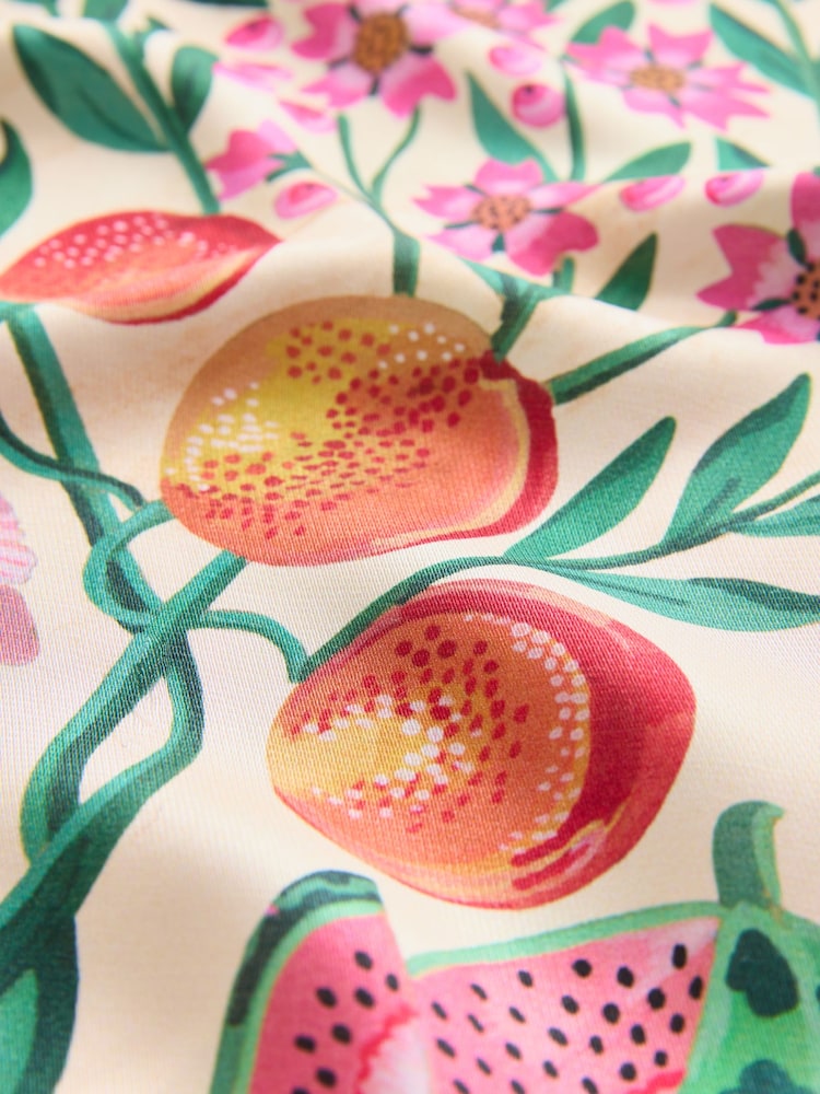 Cath Kidston Ecru Flamingo Print Silk Blend Scarf - Image 10 of 10