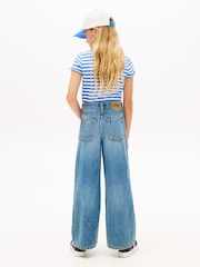 Tommy Hilfiger Blue Mabel Whiskered High Rise Wide Leg Jeans - Image 3 of 5