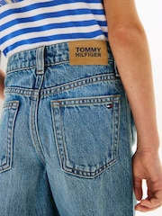 Tommy Hilfiger Blue Mabel Whiskered High Rise Wide Leg Jeans - Image 4 of 5