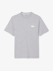 Gris - T-shirt à manches courtes Lacoste Lounge imprimé crocodile - Image 1 sur 3