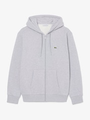 Lacoste Light Grey Zip Up Hoodie - Image 5 of 8