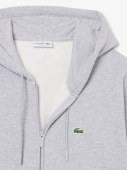 Lacoste Light Grey Zip Up Hoodie - Image 6 of 8