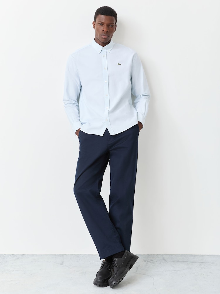 Lacoste Light Blue Regular Fit Oxford Shirt - Image 2 of 7