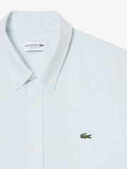 Lacoste Light Blue Regular Fit Oxford Shirt - Image 6 of 7