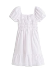 Tommy Hilfiger White Seersucker Puff Short Sleeve Dress - Image 5 of 5