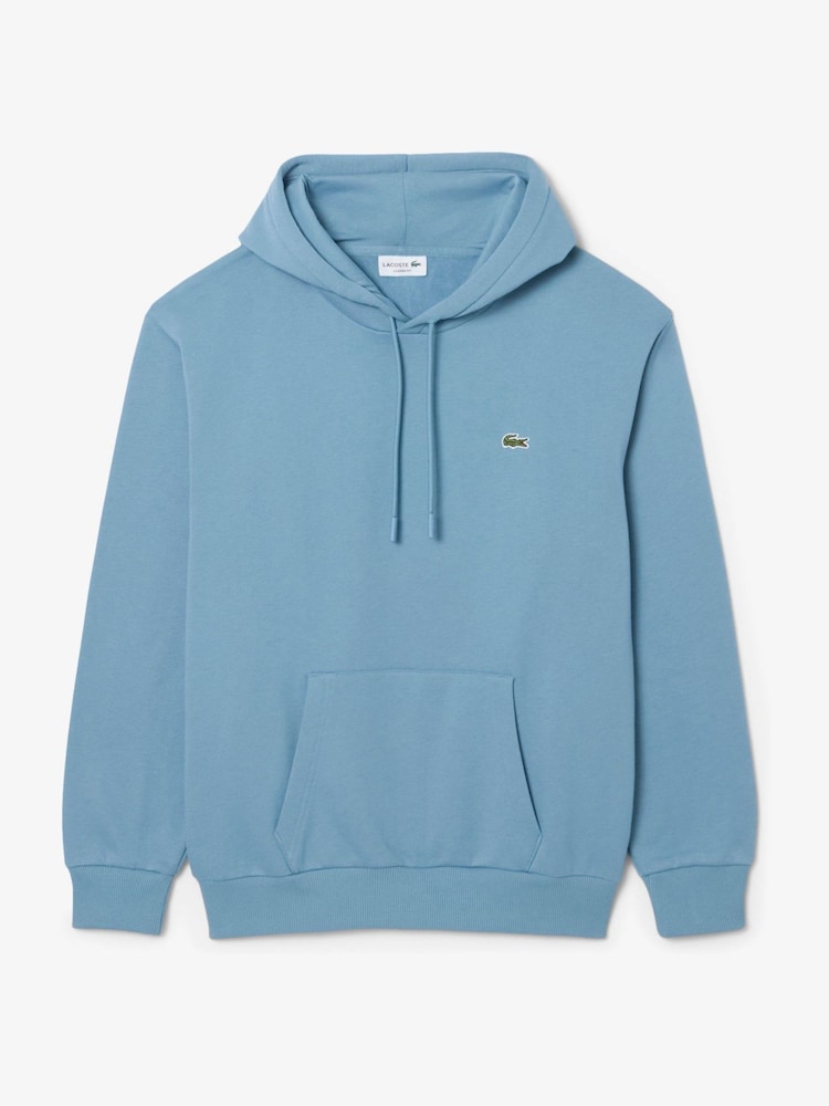 Lacoste Blue Classic Fit Fleece Hoodie - Image 1 of 4