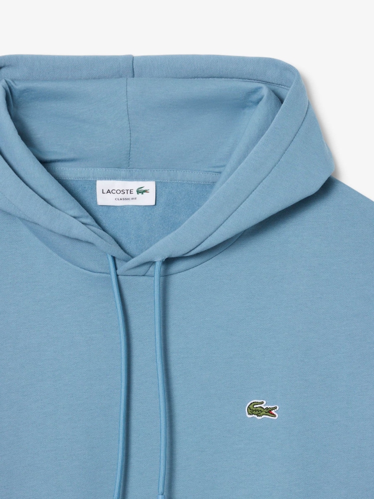 Lacoste Blue Classic Fit Fleece Hoodie - Image 2 of 4