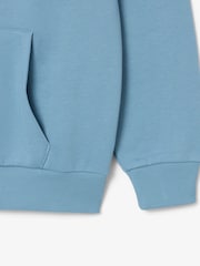 Bleu - Sweat-shirt à capuche en polaire coupe classique Lacoste - Image 7 de 8