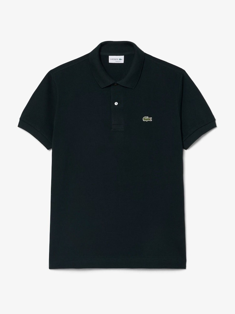 Lacoste Black Iconic L.12.12 Classic Fit Short Sleeve Polo Shirt - Image 1 of 4 Lacoste Black Iconic L.12.12 Classic Fit Short Sleeve Polo Shirt - Image 1 of 4