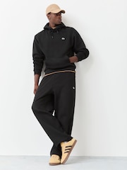 Melns - Lacoste Classic Fit flīsa kapučjaka - Attēls 2 no 5