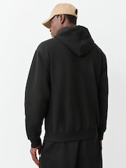 Melns - Lacoste Classic Fit flīsa kapučjaka - Attēls 3 no 5