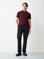 Lacoste Brown Regular Fit Tonal Short Sleeve Polo Shirt - Image 2 of 8