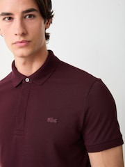 Lacoste Brown Regular Fit Tonal Short Sleeve Polo Shirt - Image 4 of 8