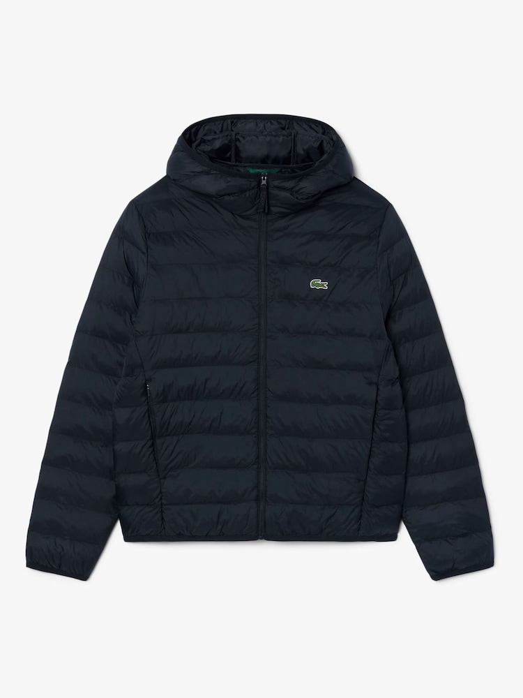 Lacoste Black Lightweight Water Repellent Ripstop Puffed Jacket - Image 1 of 4
