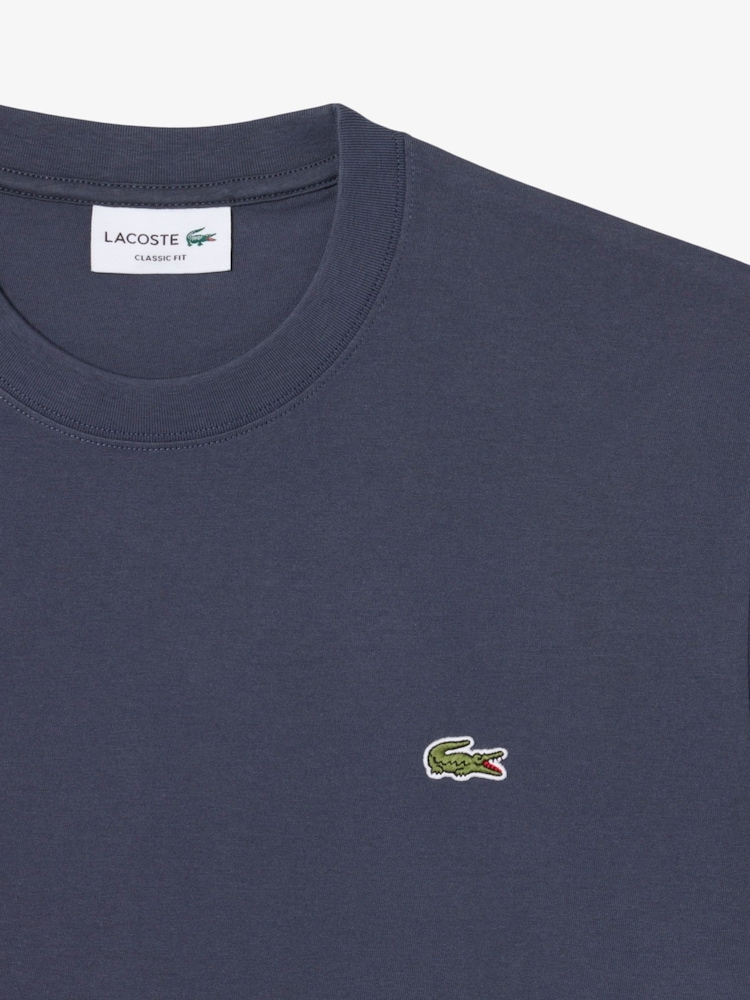 Lacoste Grey Classic Fit Striped Jersey Colorblock T-Shirt - Image 2 of 3