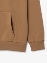 Gaišbrūns - Lacoste Classic Fit flīsa kapučjaka - Attēls 7 no 8