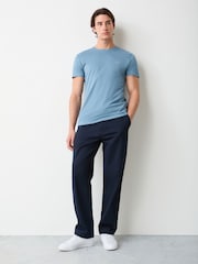 Hellblau - Lacoste Baumwoll-T-Shirt mit Rundhals und Kurzarm - Bild 2 von 4