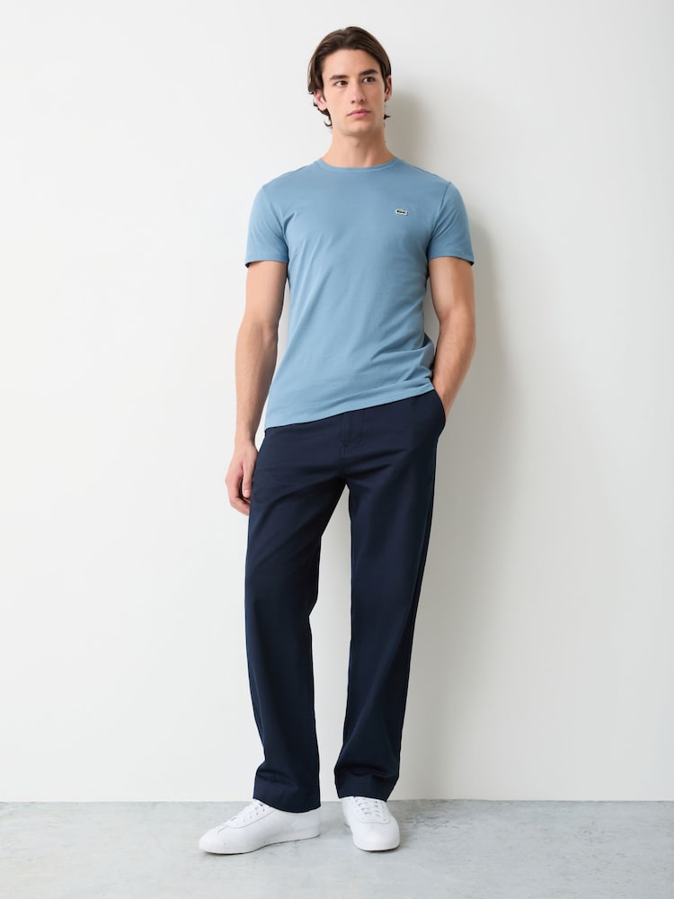 Hellblau - Lacoste Baumwoll-T-Shirt mit Rundhals und Kurzarm - Bild 2 von 4 Hellblau - Lacoste Baumwoll-T-Shirt mit Rundhals und Kurzarm - Bild 2 von 4