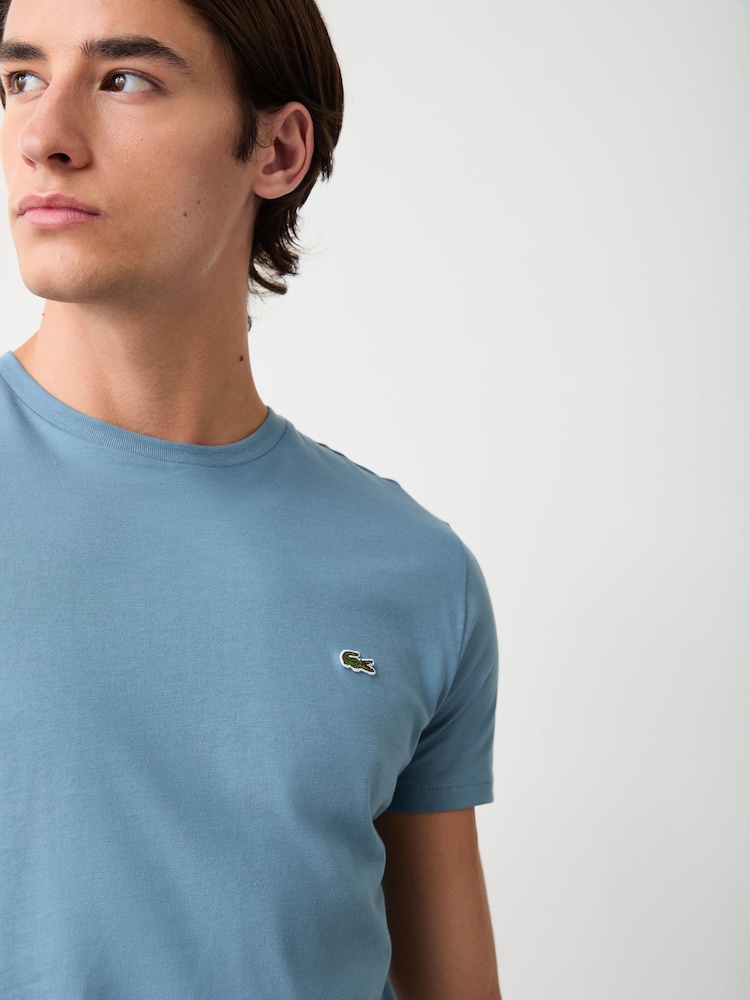 Hellblau - Lacoste Baumwoll-T-Shirt mit Rundhals und Kurzarm - Bild 4 von 4 Hellblau - Lacoste Baumwoll-T-Shirt mit Rundhals und Kurzarm - Bild 4 von 4