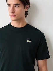 Lacoste Black Midweight Relaxed Fit Jersey Cotton T-Shirt - Image 4 of 7