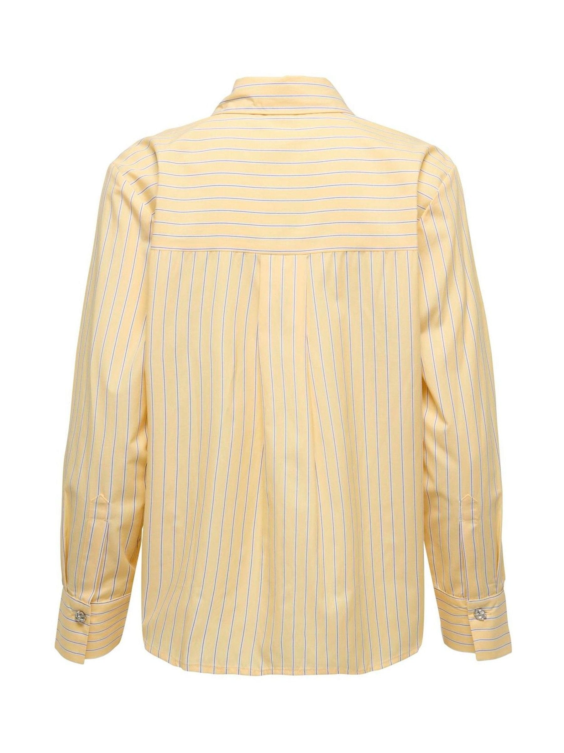 Buy JDY Yellow Striped Button Detail Shirt from Next Canada