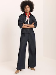 Mint Velvet Blue Denim Fitted Shirt - Image 4 of 8