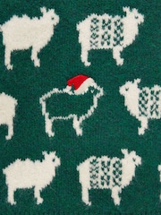 Joules Kids' Woolies Green Crew Neck Knitted Jumper - Image 3 of 4