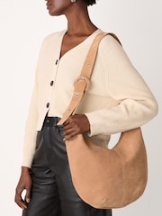 Whistles Large Sia Curved Suede Bag - Bild 1 von 5