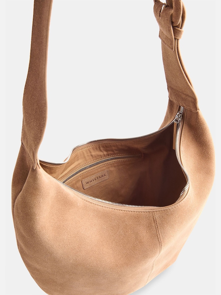 Whistles Large Sia Curved Suede Bag - Bild 5 von 5