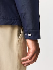 Lacoste Blue Water Repellent Corduroy Collar Jacket - Image 5 of 10