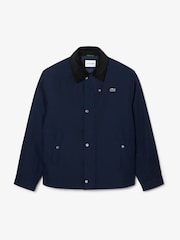 Lacoste Blue Water Repellent Corduroy Collar Jacket - Image 6 of 10
