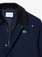 Lacoste Blue Water Repellent Corduroy Collar Jacket - Image 8 of 10