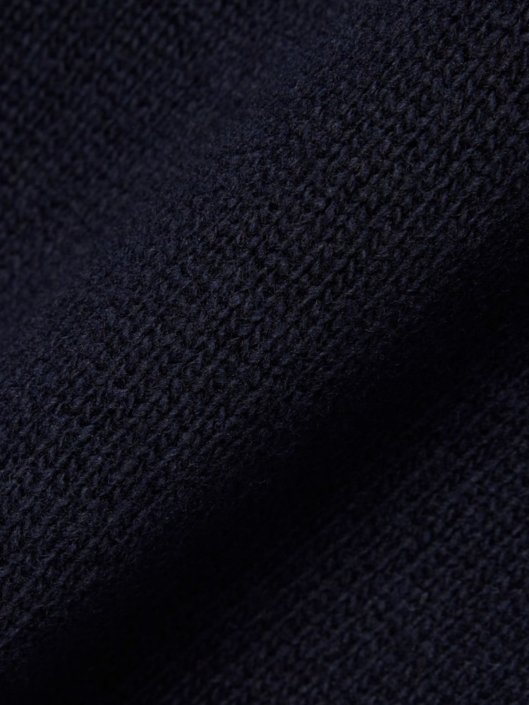 Blau - Lacoste Classic Fit Carded Wool Crew Neck Sweater - Bild 3 von 3