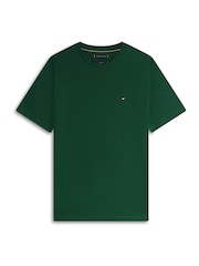 Tommy Hilfiger Nocturnal Green Flag Embroidery Crew Neck T-Shirt - Image 5 of 5