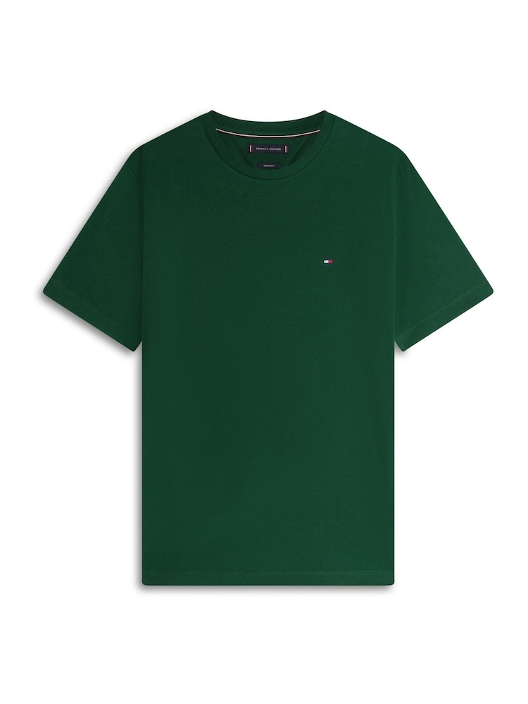 Tommy Hilfiger Nocturnal Green Flag Embroidery Crew Neck T-Shirt - Image 5 of 5