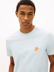 Keepsake Blue - Tommy Hilfiger Logo Embroidery Jersey T-Shirt - Image 4 of 5