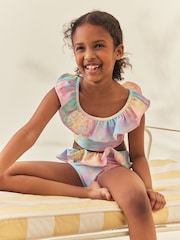 Pastel Rainbow Animal Ruffle Bikini (3-16yrs) - Image 1 of 8