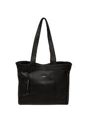 Cultured London Gisella Leather Black Tote Bag - Image 1 of 7