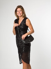 Cultured London Elowen Leather Cross Body Black Bag - Image 5 of 6