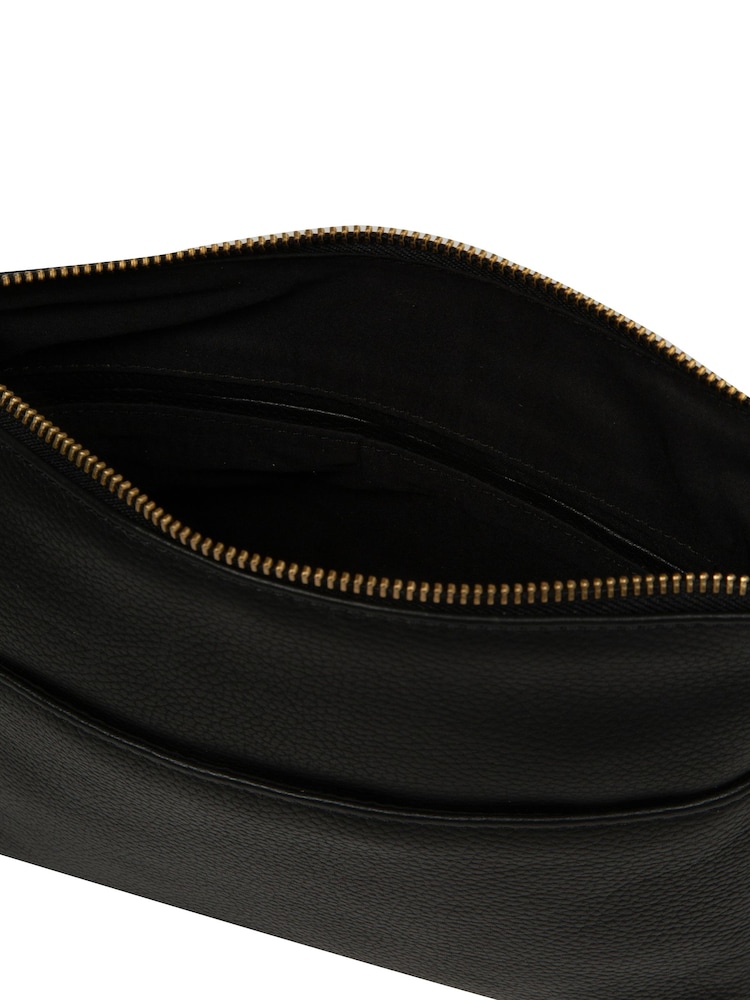 Pure Luxuries London בצבע שחור תיק עור עם רצועת נשיאה, דגם Celestine - תמונה 7 מתוך 7