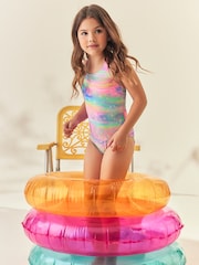 Rainbow Galaxy Double Strap Swimsuit (3-16yrs) - Image 1 of 8