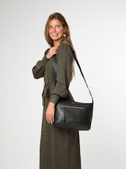 Cultured London Ondine Leather Shoulder Black Bag - Image 6 of 7